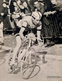 FOTO + AUTOGRAFO ORIGINALE 30X40cm FELICE GIMONDI