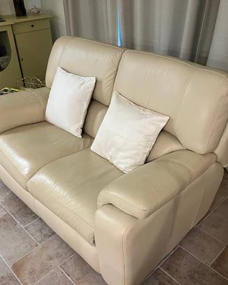 3 Divani chateau dax beige pelle