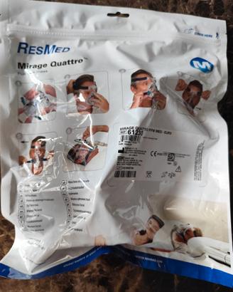 Maschera Resmed Mirage quattro+tubo+10 filtri