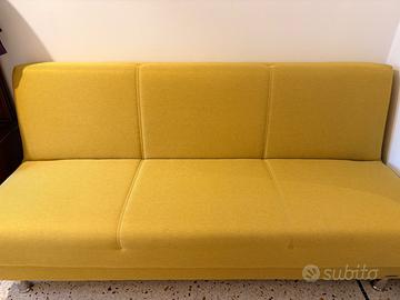 Divano letto singolo senape