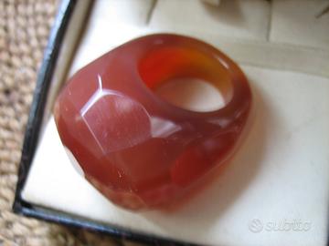 Anello Corniola Briolè Anni'90 Grande