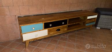 Mobile tv basso di legno
