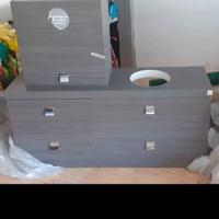 mobile bagno +pensile grigio 120x60x35