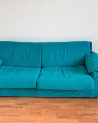 Divano letto 2/3 posti turchese