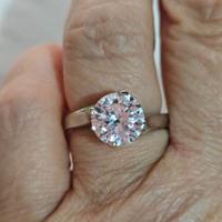 Anello vintage argento 925 pietra incolore