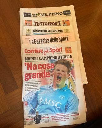 Giornali Napoli Campione D’Italia 2025 Corriere