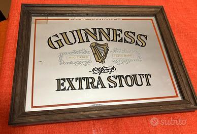Quadro specchiato anni 70 Guinness Extra Stout