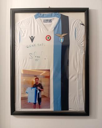 Storica Maglia Originale S.S. Lazio autografata.