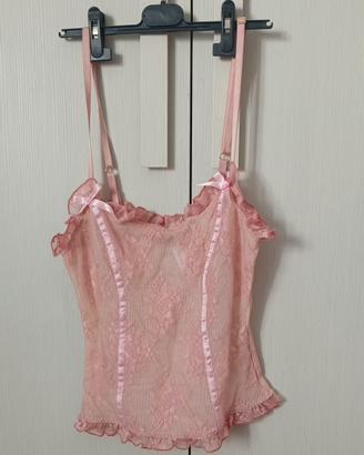 Top lingerie Fichissima pizzo taglia 38