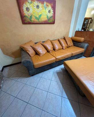 divano in pelle e cuoio maison colonial
