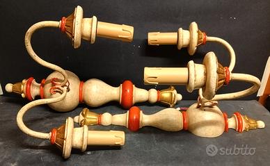 APPLIQUE coppia legno e ferro BAROCCO FIORENTINO