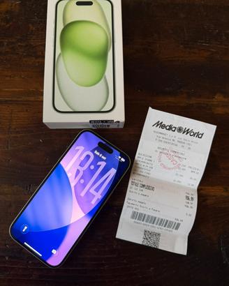 iPhone 15 128GB colore verde acqua
