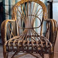 Set da 6 poltrone e tavolo rattan