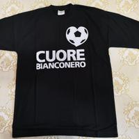 Maglietta cuore bianconero