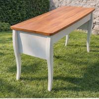 Scrivania in legno stile classico – laccata bianca