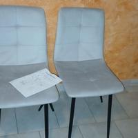 Sedie vellutate nuove