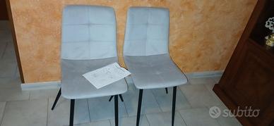 Sedie vellutate nuove