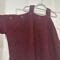 Maglione bordeaux con spalle scoperte