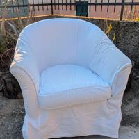Poltrona bianca sfoderabile
