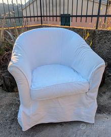 Poltrona bianca sfoderabile