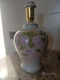 Base lampada in ceramica dipinta a mano 