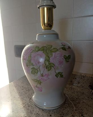 Base lampada in ceramica dipinta a mano 
