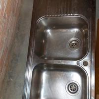 Doppio lavandino acciaio