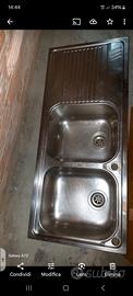 Doppio lavandino acciaio