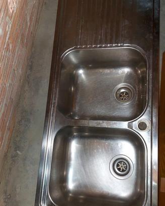 Doppio lavandino acciaio