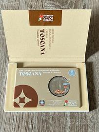 Moneta 5 euro Vin Santo e Cantucci (Toscana)