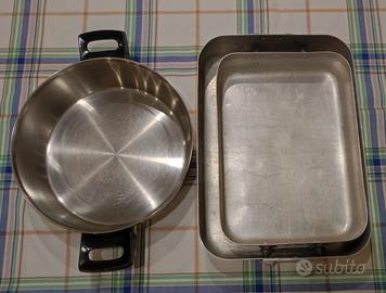 Teglie in alluminio e pentola professionale