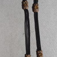 COLLANA MODULABILE CATENA NERA VINTAGE ANNI '80