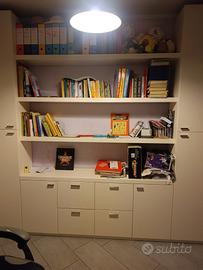 Mobile libreria casa o ufficio bianco