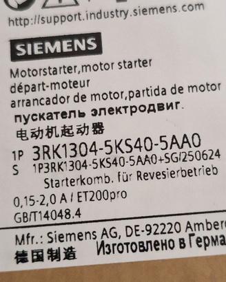 Partenza mot Et200pro  siemens 3RK13045KS405AA0