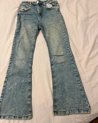 Jeans denim a zampa di Calliope