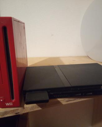 Wii con diversi giochi e accessori