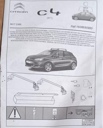Barre Portatutto Originali Citroën C4 (2010-2018)