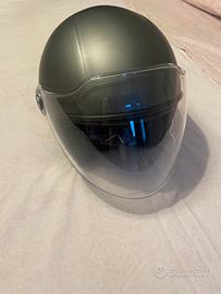 Casco Moto Jet OMD Grigio Opaco Visiera