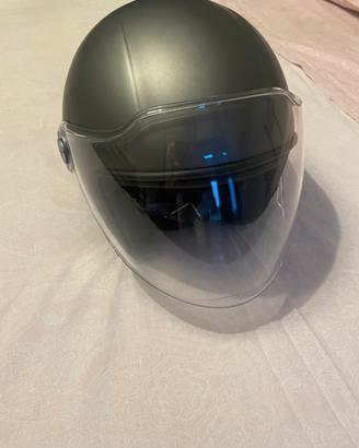 Casco Moto Jet OMD Grigio Opaco Visiera