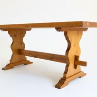 Tavolo in legno di castagno (con panca e 4 sedie)