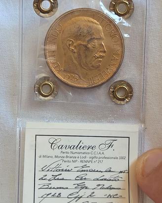 2 lire 1928 Nc - spl fdc periziata