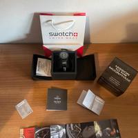 Omega swatch moonphase snoopy black