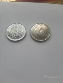 2 monete da L 100- città del Vaticano euro 5