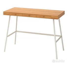 Scrivania IKEA LILLÅSEN bambù con sedia omaggio
