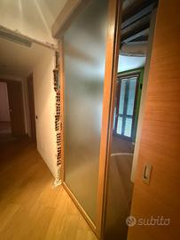 Porta scorrevole 260x98 cin vetro acidato