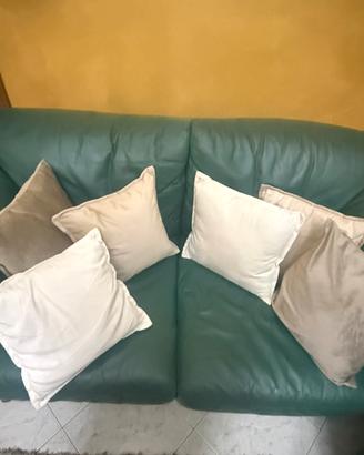 Divani in pelle verde