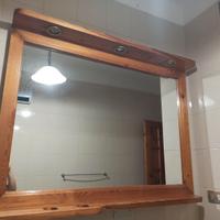 specchio in legno