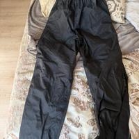 Pantalone moto anti vento e pioggia con trapunta