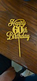 topper  torta  happy 60th briday 3d