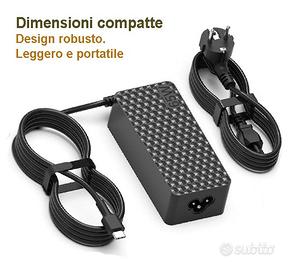 Caricatore USB C 65W 20V spina Type C per Laptop